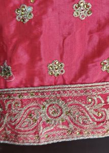 Mint &amp; Pink Embroidered Lehenga