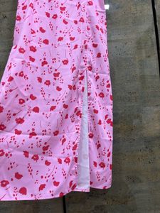 Pink Slit Dress