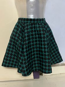 Korean Green Polka Dot Skirt