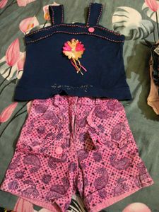 Cute Girls' Top & Shorts Set