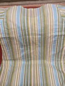 BrandNew SkyBlueStriped NiceEmbroidered KurtiSe