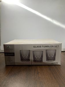 300ml Diamond Whiskey Glass Set Of 6