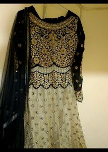 Golden And Black Gorgeous Wedding Frock