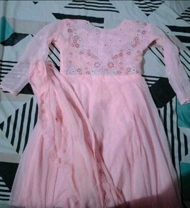 Pink Embroidered Kurta