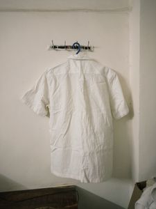 WHITE COTTON TEXTURE SHIRT FROM WESTSIDE