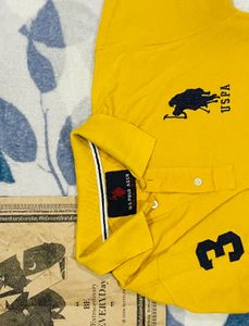 BEAUTIFUL Yellow US Polo T-Shirt
