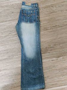 Faded Boot Cut Jeans For Men