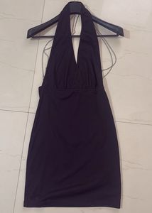 Black Halter Mini Dress