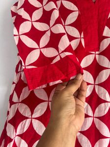 Red Kurta Set