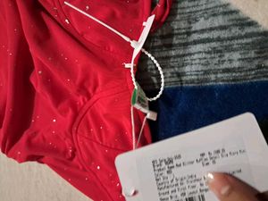 Red Mini Dress /Black padded push up bra