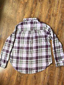 Purple Plaid Flannel Shirt