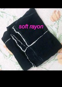 Soft Rayon Black Dupatta