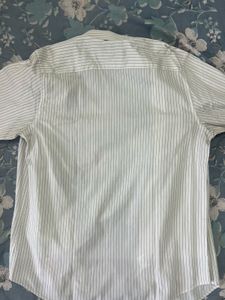 Peter England Striped White Shirt New