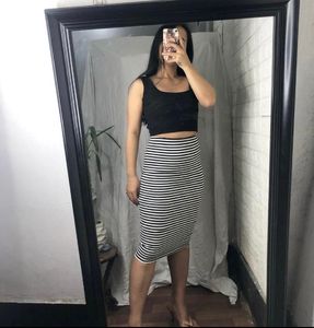 Striped Pencil Skirt
