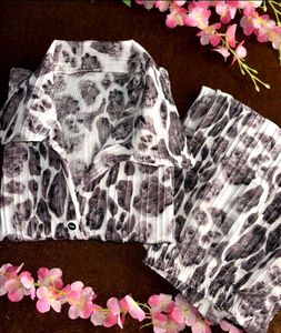 Animal Print Pajama Set