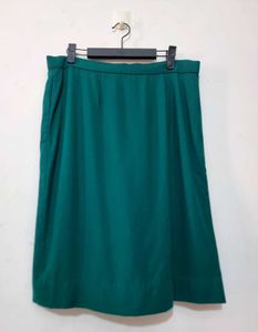 Green Wool Skirt