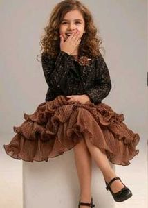 Girls&#39; Tiered Dress &amp; Jacket