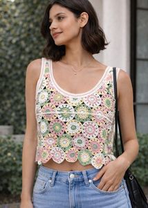 Crochet Floral Top