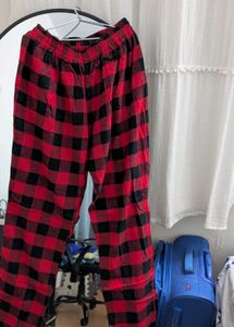 Red &amp; Black Plaid Pants