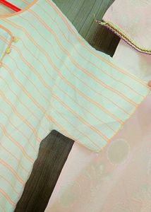 Striped Embroidered Tunic Top