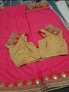 Premium Quality Heavy Saree With Blouse 🥰