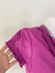 Purple Ruffle Fitted Shirt