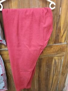 Beautiful RedEmbroidered Grey Kurta with Red Salwa