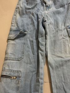 Light Wash Cargo Jeans