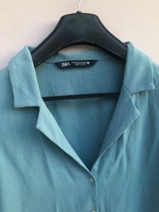 Zara Blue Crop Top