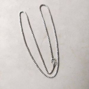 Slightly Used Pure Silver Box Snack Chain ⛓️