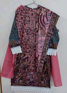 Floral Print Pakistani Suit