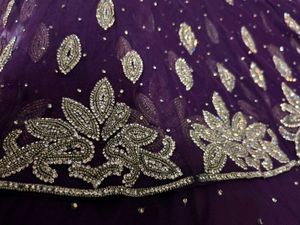 Elegant Wine &amp; Gold Embellished Dress