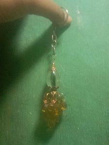 Crystal With Yellow Colored Keychain For Womans