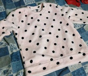 Pink Polka Dot Sweater