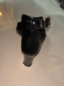 Faux Leather Heel