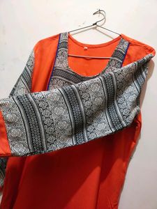 Orange (Kesariya) Colour Cotton Kurti