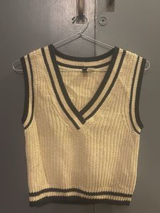 Striped Knit Sweater Vest