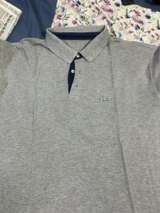 Gray Casual Polo Shirt