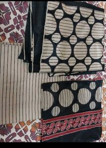 unstitched pure cotton Kurta Set