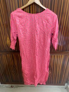 Pink Printed Kurta