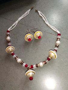 Beaded Necklace &amp; Earring Set