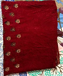 Elegant Maroon Saree