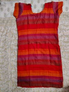 Multicolour cotton stitched salwar suit