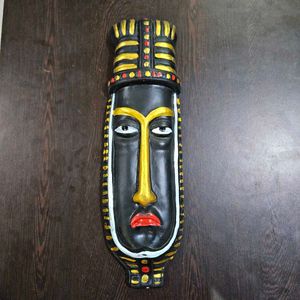 Terracotta Tribal Couple Face Decorative Wall Hang
