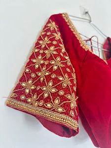 Maroon Embroidered Blouse