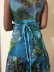 Funky Blue Animal Print Dress