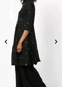 Ajio Polka Dot Print A Line Kurti