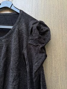 Sparkly Puff Sleeve Top
