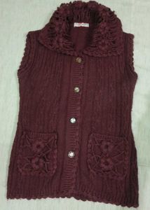 Maroon Knitted Vest