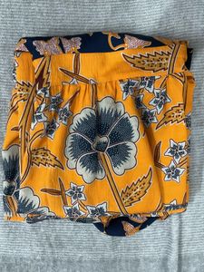ATHENA - Mustard Yellow &amp; Blue Floral Dress